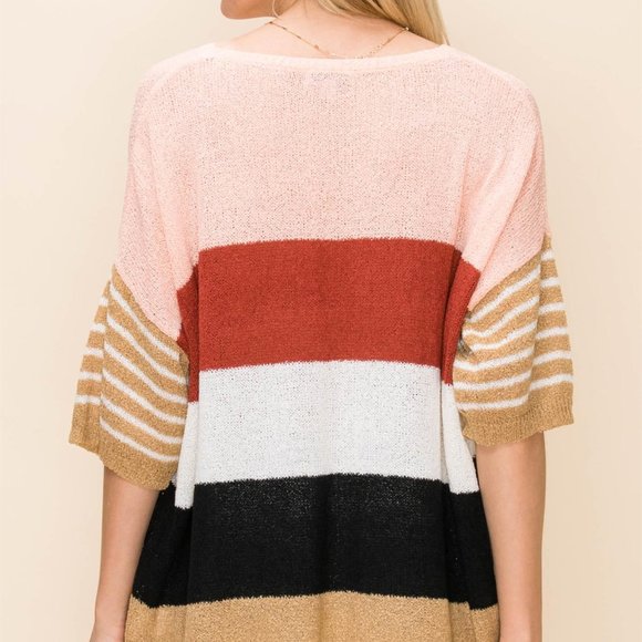 NWT Color Block Oversized Top - Picture 3 of 5